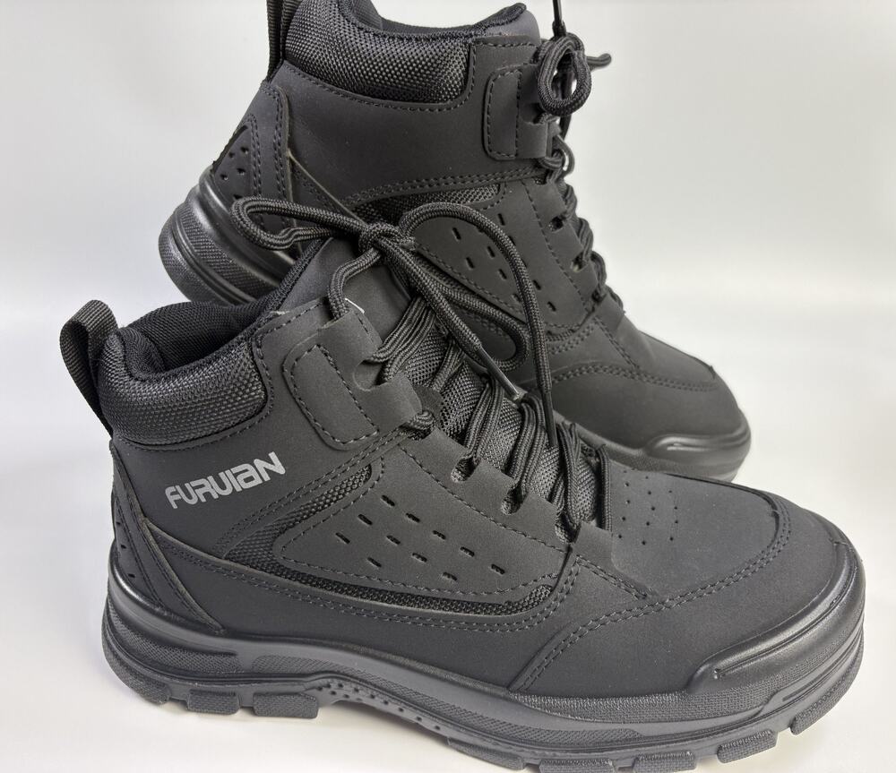 Furuian Steel Toe Black Work Shoe Sporty A Breathable Women 7 / Men 5.5